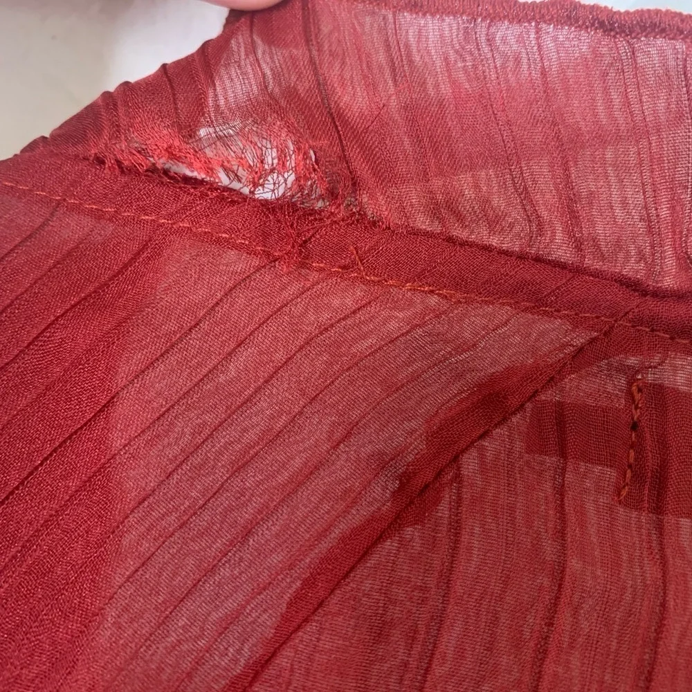 NWT House of Harlow 1960 x Revolve Burgundy XXS Cropped Peasant Style Top - Picture 9 of 9